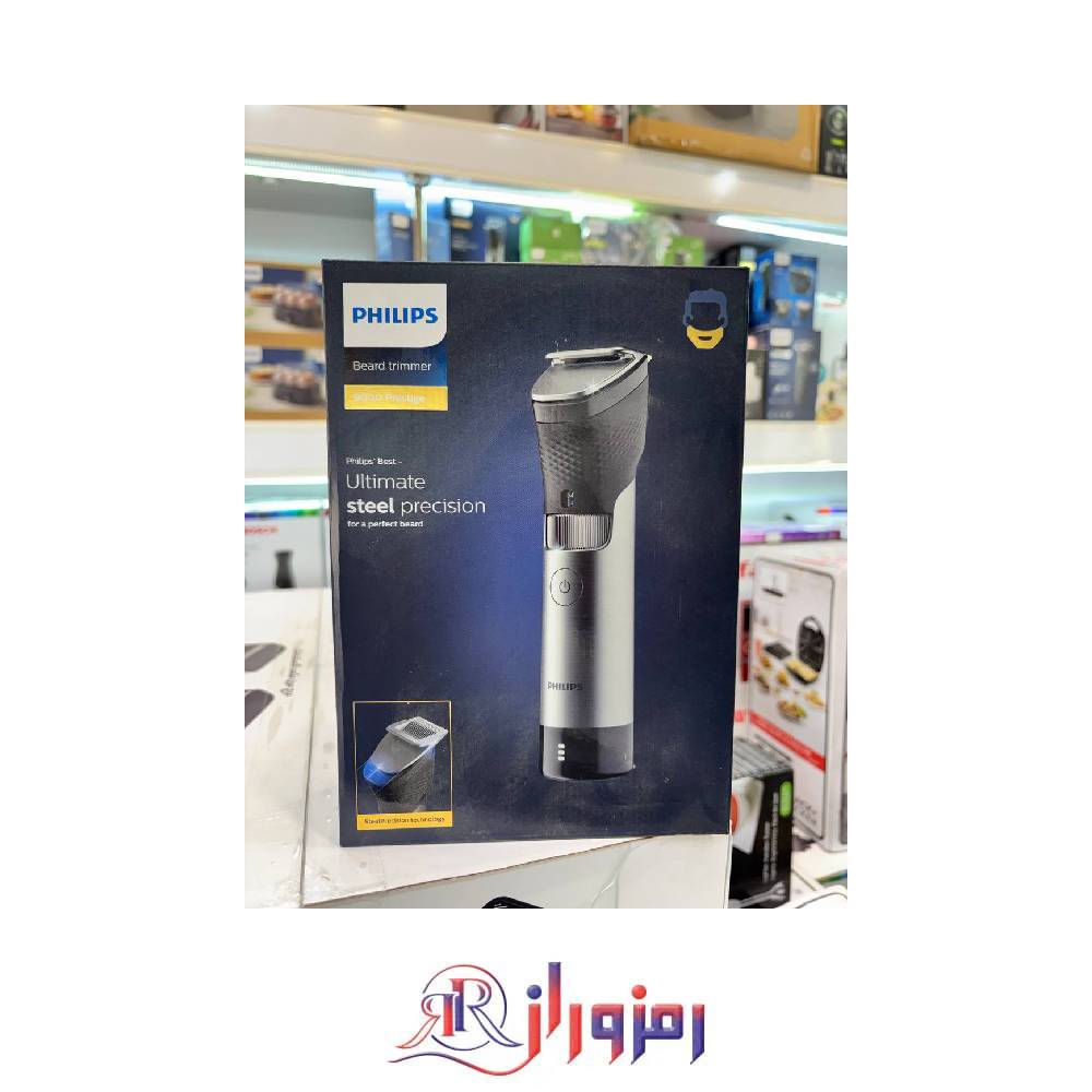 Philips Beardtrimmer 9000 Prestige Precision Beard Trimmer with Built-in Metal Comb BT9810/13